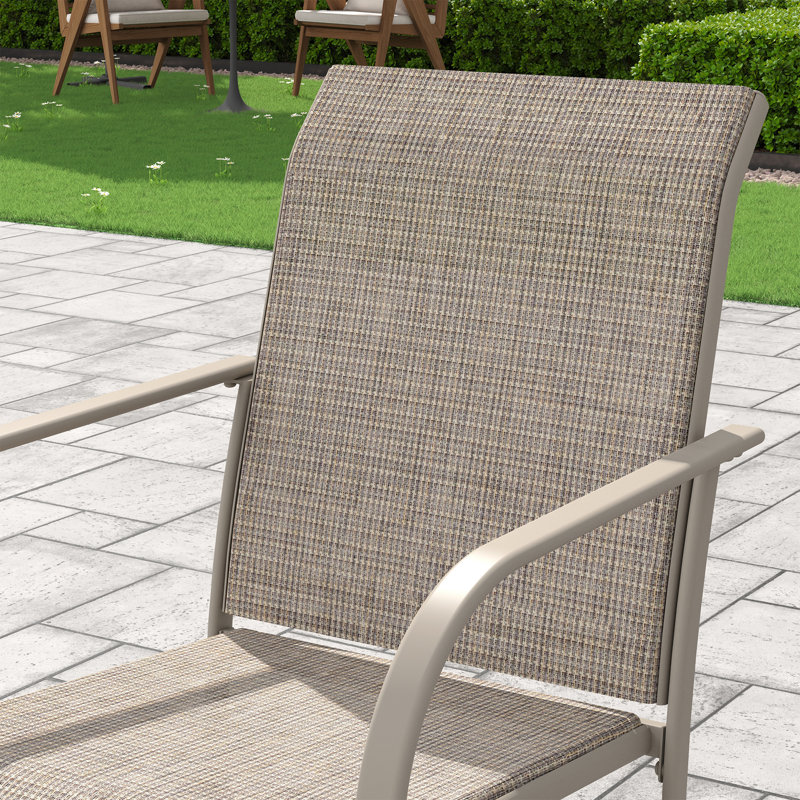 Chaise d'extérieur Teshauna, Crème