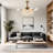 42 Inch Gold Heart-shaped Crystal Invisible Fan Light With Remote Control