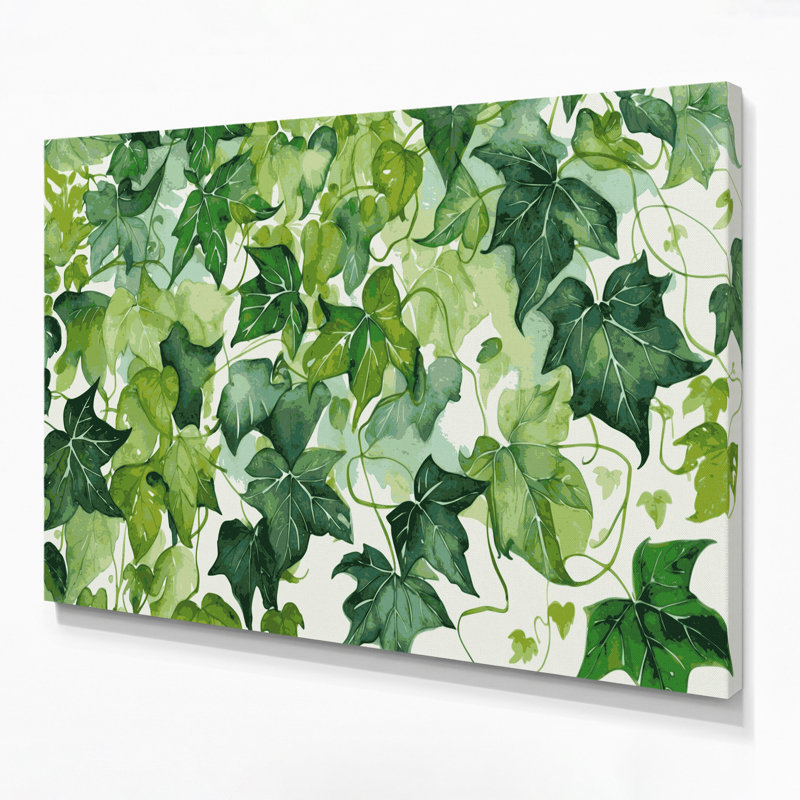 Art mural sur toile Botanical Ivy Green, H 12 po x l 18 po