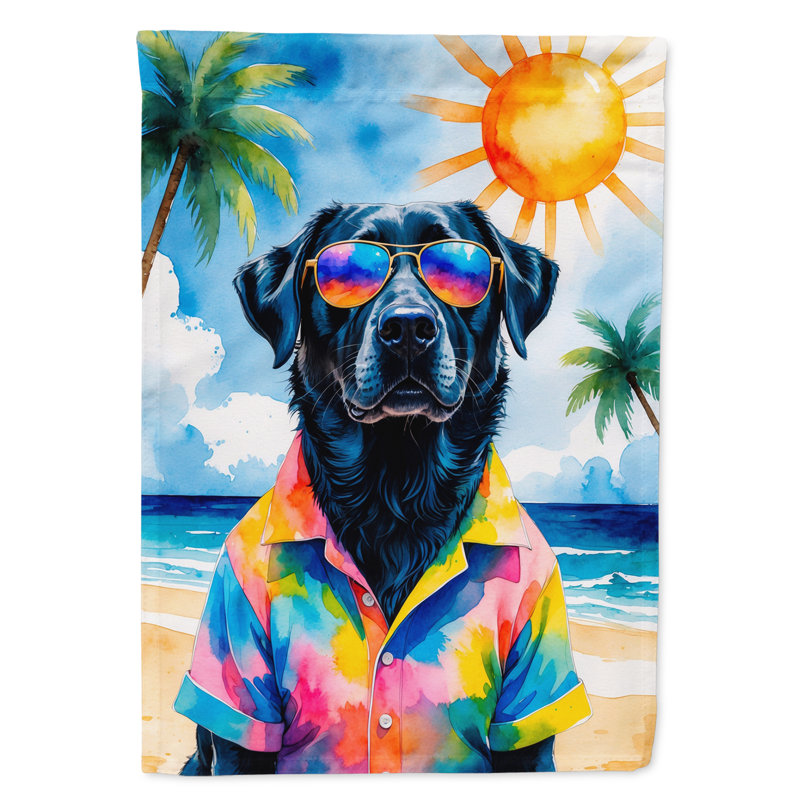 Drapeau de la maison esquimau américain, Labrador Retriever noir