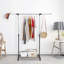 Priebe Adjustable Rolling Clothing Rack