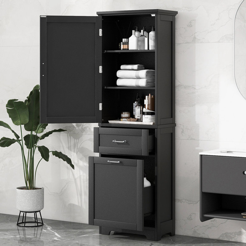 Rangement pour salle de bain Medra, Noir