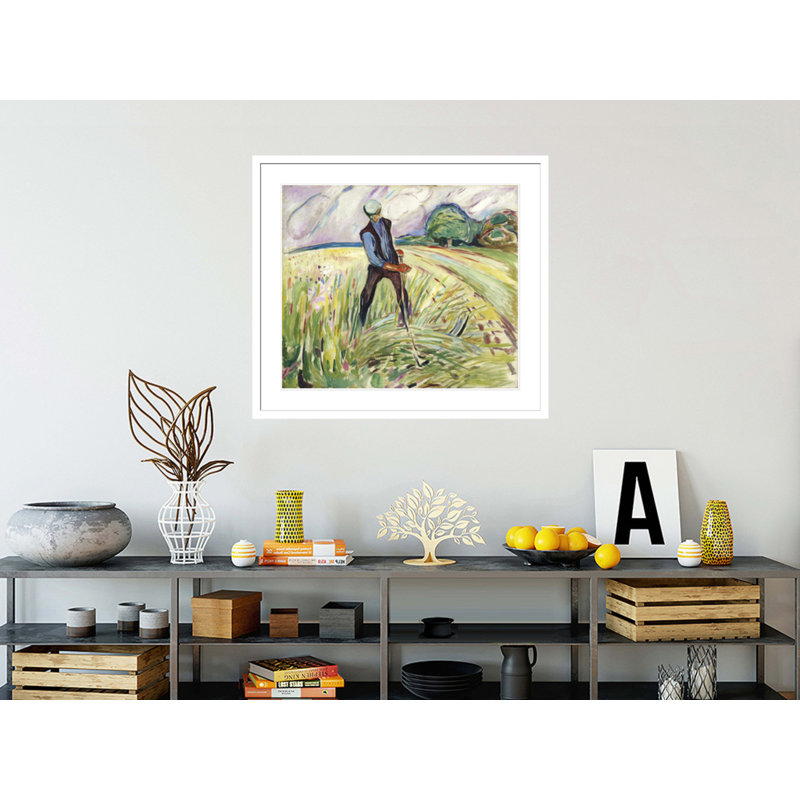 «The Haymaker» par Edvard Munch - impression giclée sur cadre, H 33,5 po x l 37,75 po
