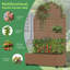 Lit de jardin en métal avec treillis et roues-284998671-284998670