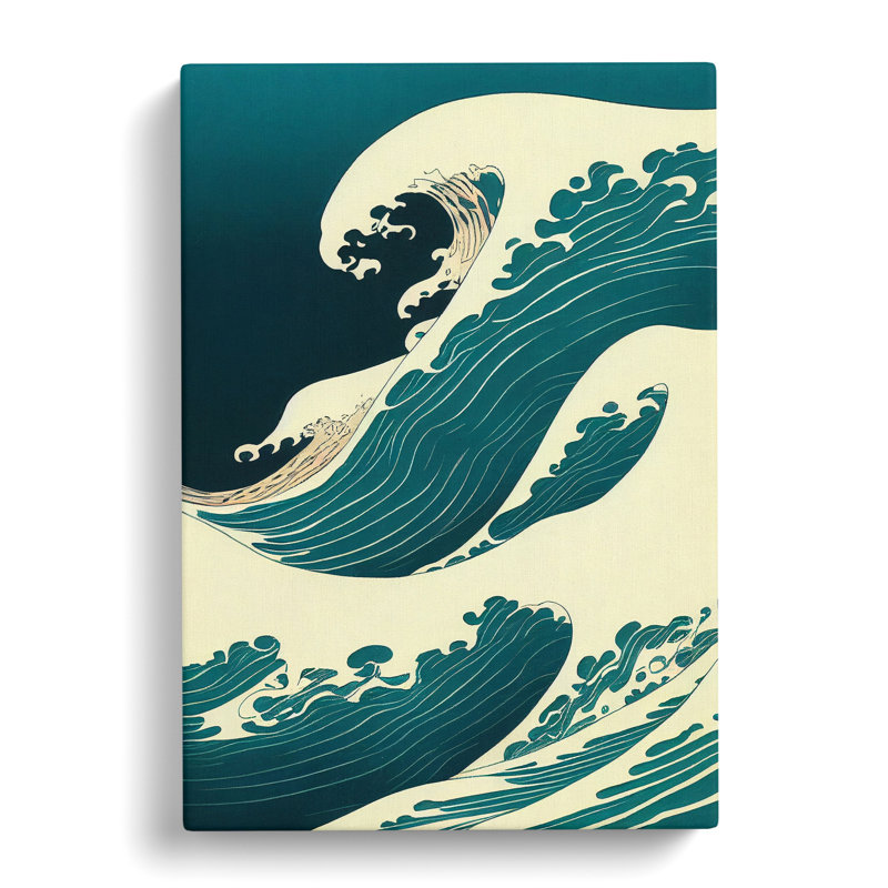 Massive Japanese Wave - Wrapped Canvas, 60cm H x 40cm W x 3cm D