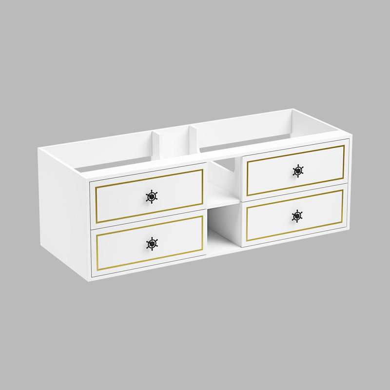 Wall Mount Fits Double Sink Bathroom Vanity - Base Only (top Not Included)