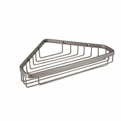 Stainless Steel Modern Corner Shower Basket - 9.5 Inch Wall Mounted Storage Solution