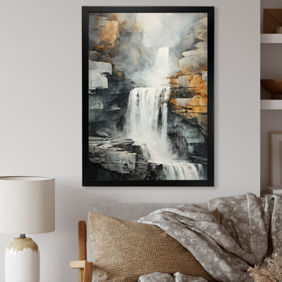 cascade falaise aventure - Art mural cascade pour le salon