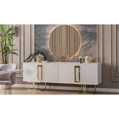 Ensemble de console et miroir Elvina
