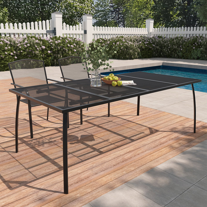 Table de salle à manger d'extérieur Myion, L 39,37 po x L 78,74 po x H 28,35 po