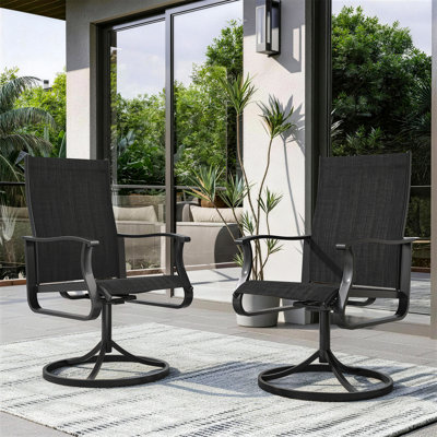 Swivel Patio Dining Armchair (Set of 2)