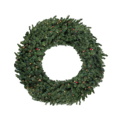 Couronne de Noël artificielle 5 pi pré-éclairée en pin canadien commercial