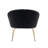 Fabric Upholstered Accent Chair with Gold Chrome Legs-1397352724