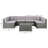 Azrien Wood 6 - Person Modular Patio Conversation Set with Cushions-391840782
