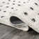 Pele Modern Geometric Dot Shag White/Gray Rug
