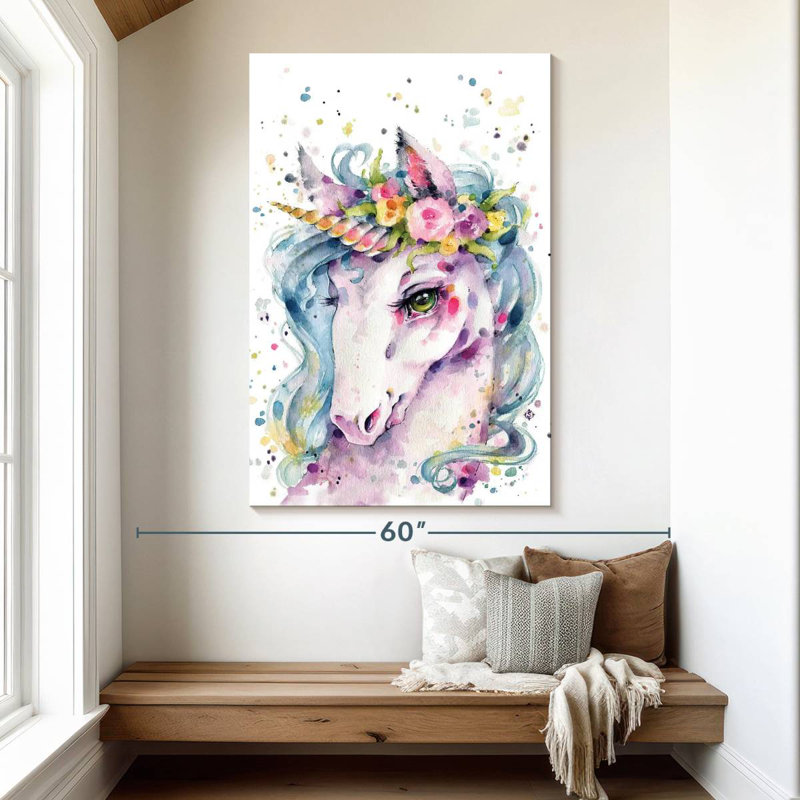 Ashelle, petite licorne, H 51 po x l 34 po