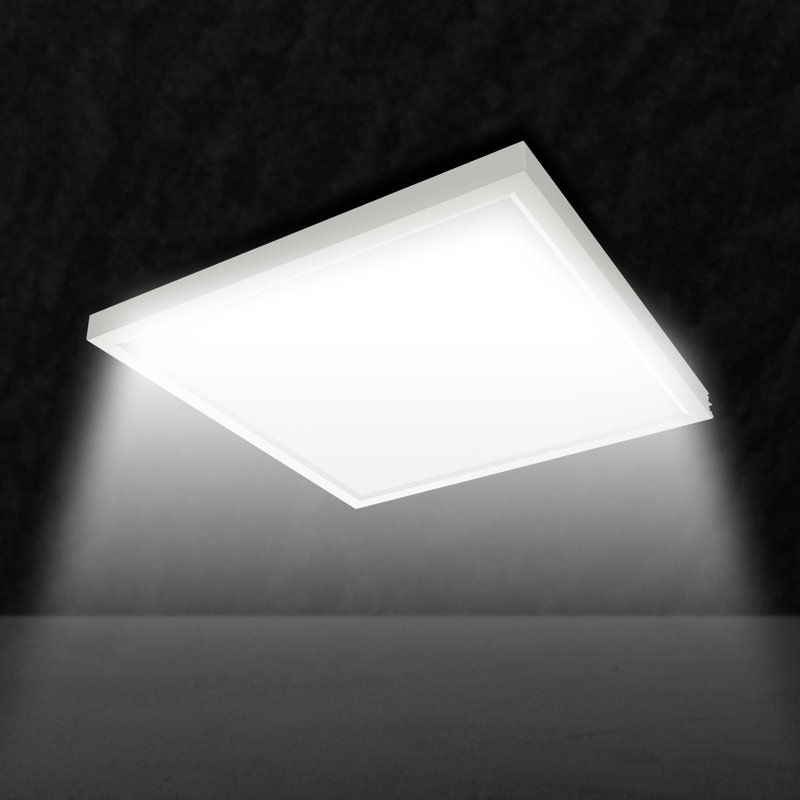 Square Surface Downlight - 2700K-5000K Selectable - White, 1.3" H x 7.5" W x  7.5" D