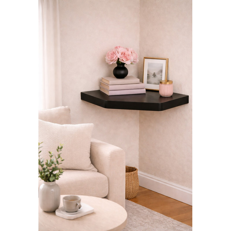 Higley Triangle Corner Shelf with Adjustable Shelves