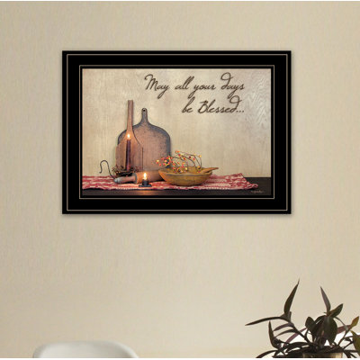 «May All Your Days be Blessed», art mural encadré pour le salon et la maison par Susie Boyer