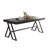 Geometric A-Frame Tempered Glass Coffee Table, All Black Finish