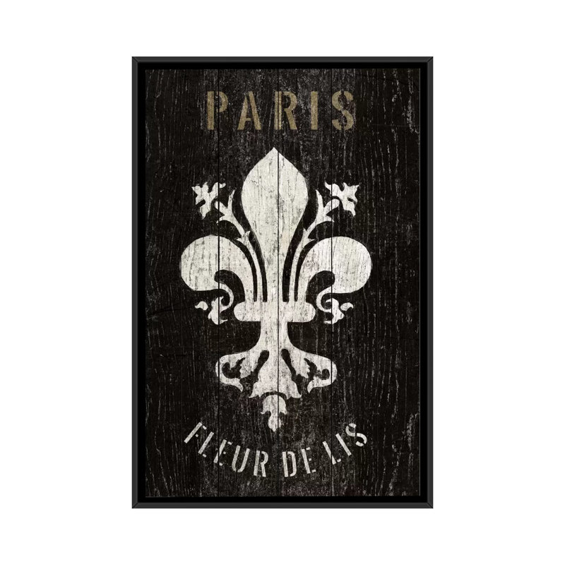 «Refurbished Fleur de Lis» par Wild Apple Portfolio - reproduction d'art textuel sur toile, H 26 po x l 18 po x P 1,5 po