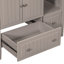 Base de meuble-lavabo 36 po seulement, structure en bois massif et panneaux de fibres à densité moyenne, gris
