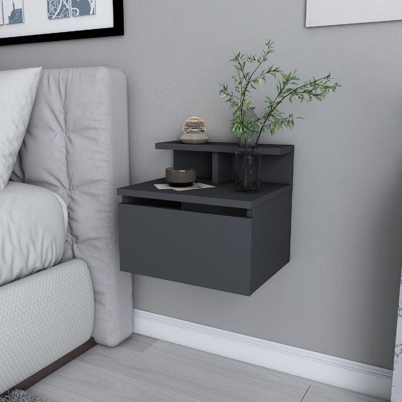 Ronassi Bedside Table, Anthracite