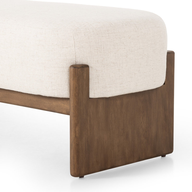 Kirby Accent Bench, Alcala Cream Polyester Blend
