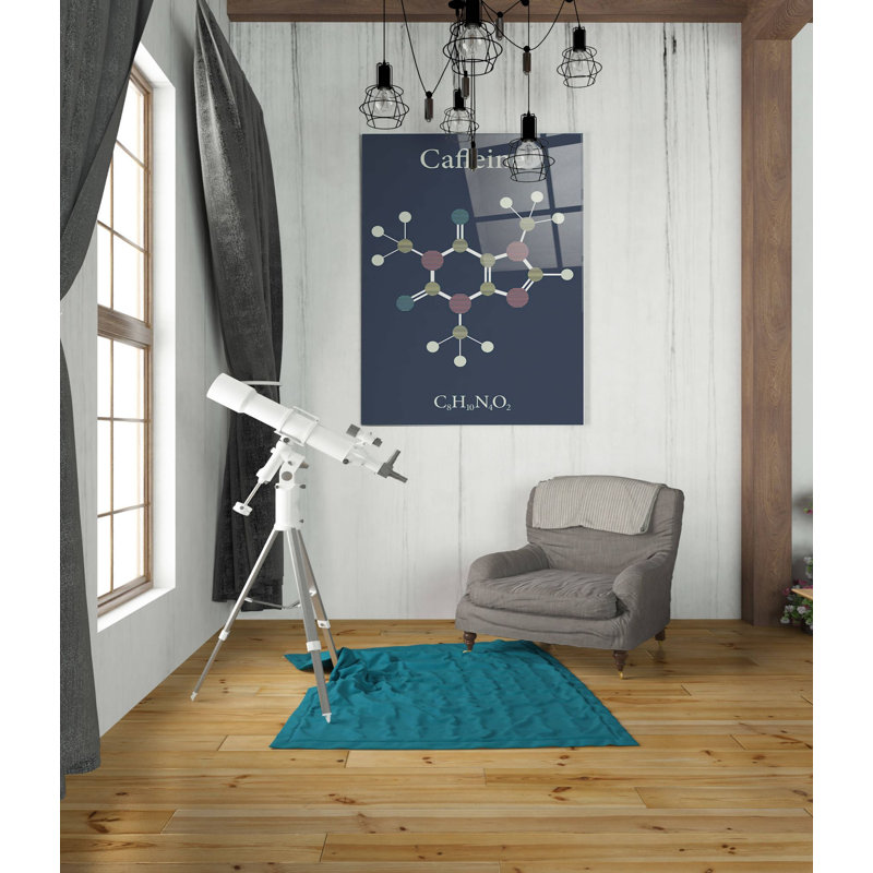 «Caffeine Molecule», art mural en verre acrylique, H 36 po x l 24 po x P 0,2 po