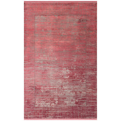 Tapis de couloir luxueux, rouge, 31,5 po x 59,1 po | 100% viscose / acrylique, hauteur de poils de 0,3 pouce | Tissé à la machine avec 2 000 000 points de fil, durable et facile à nettoyer | Parfait pour décorer le salon et le vestibule