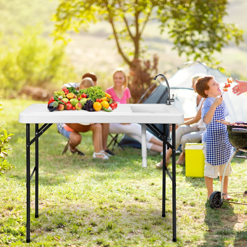 Breisha 115cm Rectangular Folding Table