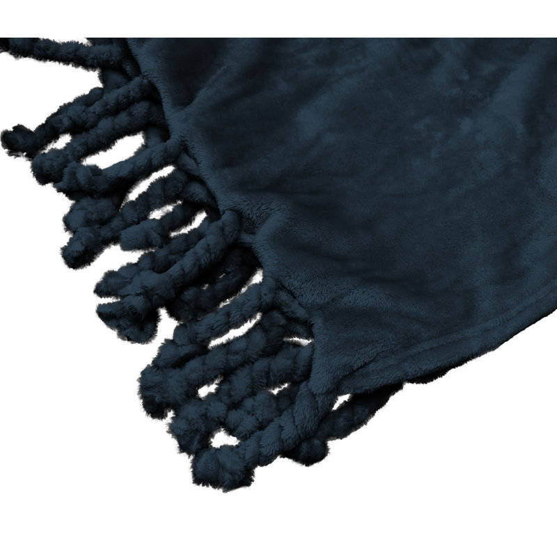 Plain Weave / Muslin Throw Blanket, Blue