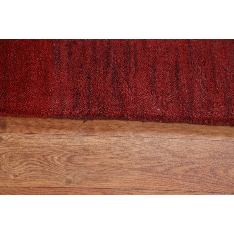 All-Over Striped Gabbeh Modern Area Rug 7x10