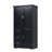 Tall And Wide Storage Cabinet With Doors For Bathroom/Office, Three Drawers, Black-129524967