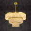 Lustre moderne à 3 niveaux en albâtre, 16 lumières, 34 pouces, suspension ronde-1419637604