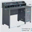 Bureau classique avec rangement, gris