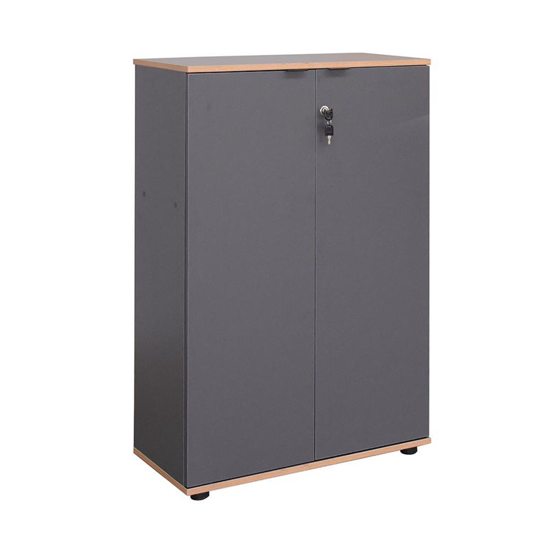 Rio Matt White Office Filing Cabinet - Lockable Storage, Grey
