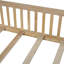 Lit plateforme en bois pleine grandeur avec garde-corps, naturel-185363146