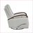 Recliners | Modern Swivel Gliding Faux Leather Recliner - Smoke | Solid Rubberwood Arms