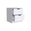 Table de chevet Gandu, deux tiroirs, finition blanche-1695547847