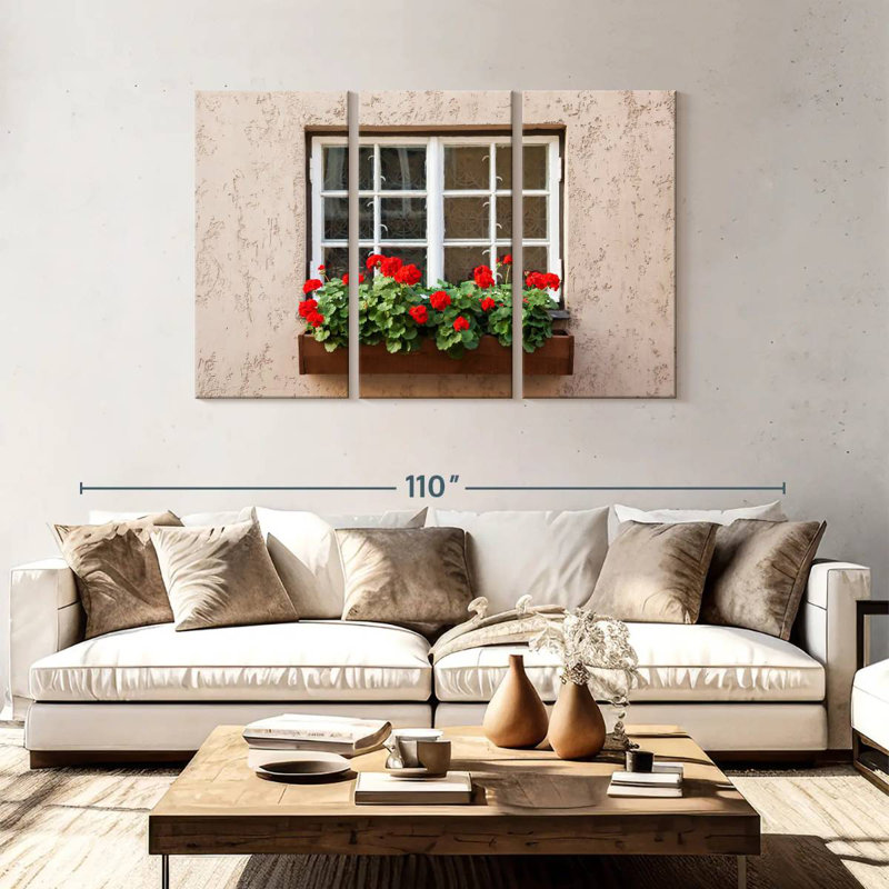 Lilie Window Flower, 48" H x 74" W