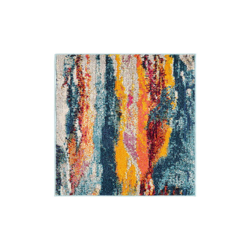 Ansela Washable Abstract Indoor Rug, Rectangle 2' x 3'