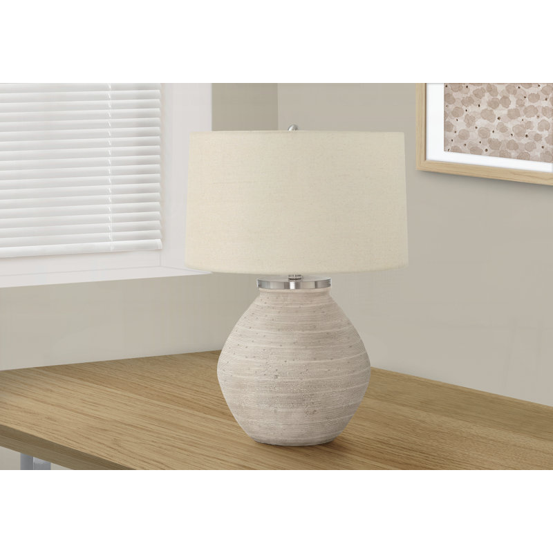 Modern Table Lamp, Cream, Beige
