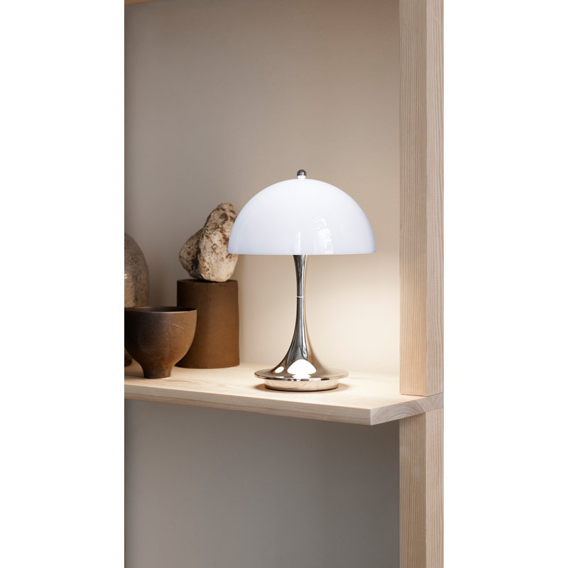 Panthella 160 Portable, Gray, 2.5W, Chrome