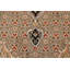 Tapis en laine / soie à motif végétal teint Tabriz Mahi noué à la main 4 x 6