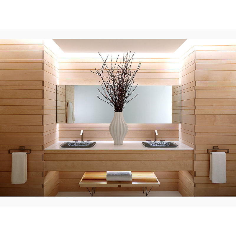 Kohler Inia, Artist Editions Rectangle Glass Wading Pool Bathroom Sink, Opaque Sapphire