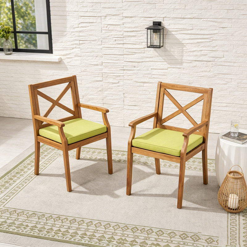 Chaise longue de patio 2 pièces, Green