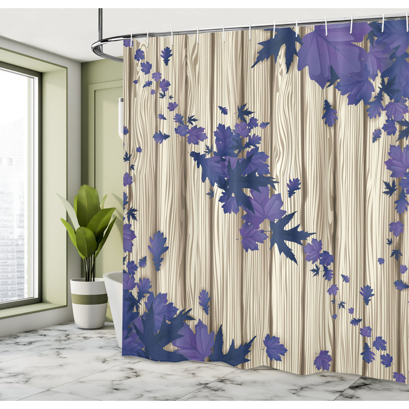 Ensemble de rideau de douche et crochets Autumn, H 69 po x l 70 po, Indigo foncé