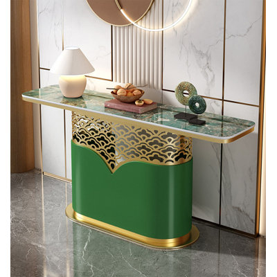 Table d'entrée de luxe moderne en métal fritté Wave
