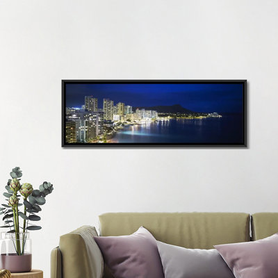 « immeubles on the waterfront waikiki, hawaii », reproduction de photo sur toile